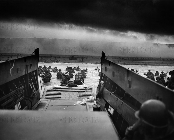 Photograph of US Troops on D Day