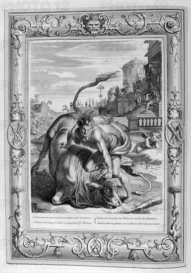 The bull is killed by Hercules
