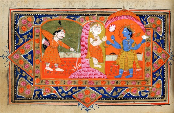 18th century Indian manuscript about the life of Krishna