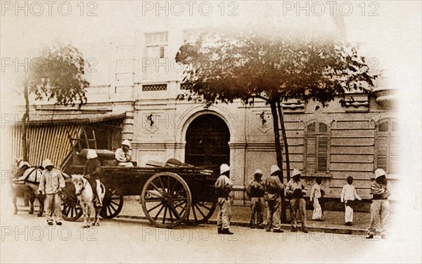 French Foreign legion soldiers in Tonkin, Vietnam, 1910