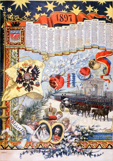 Cover illustration for a French almanac