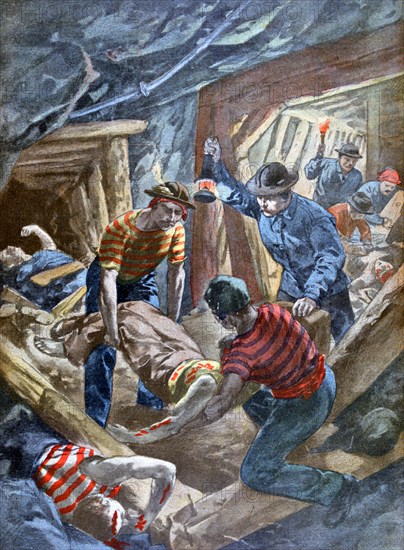 Workers killed by an explosion of dynamite