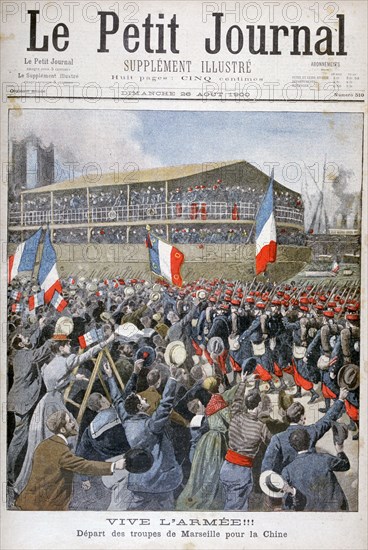 French forces depart from Marseilles to fight against the Boxer Rebellion, 1900