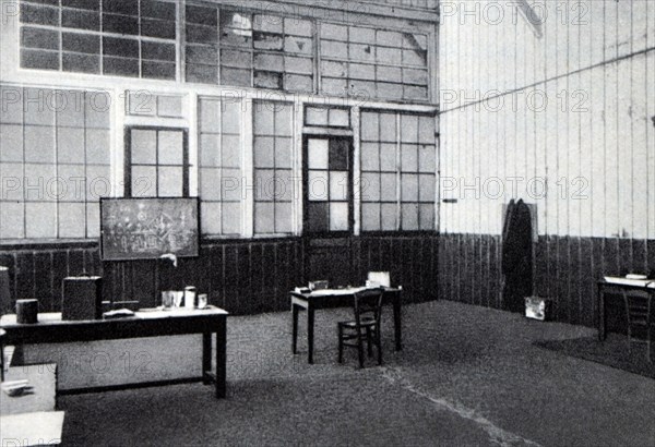 Photograph of the office of Pierre Curie