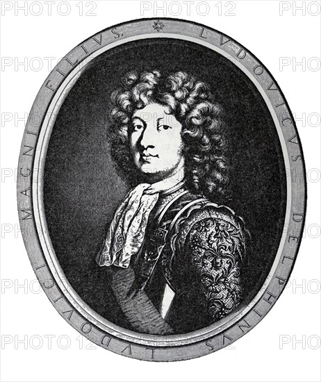Engraved portrait of Louis, Grand Dauphin