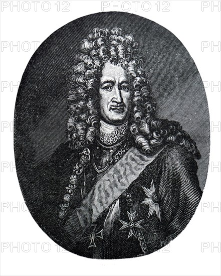 Engraved portrait of Alexander Danilovich Menshikov