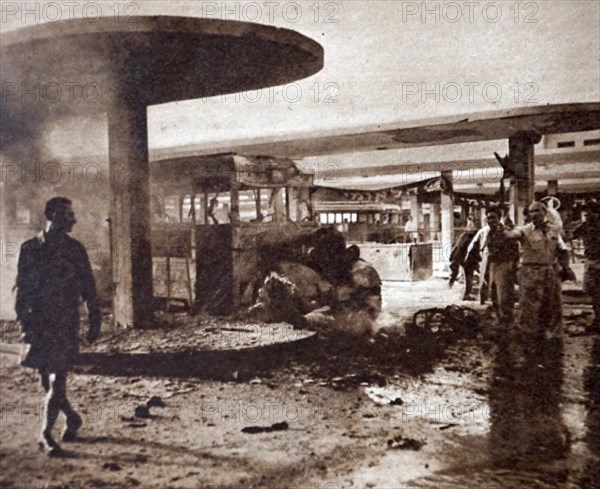 Photograph of an Egyptian air raid