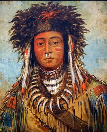 Portrait of the Boy Chief-Ojibbeway by George Catlin