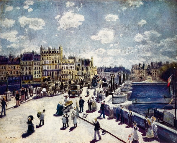 Painting titled 'Pont Neuf' by Pierre-Auguste Renoir