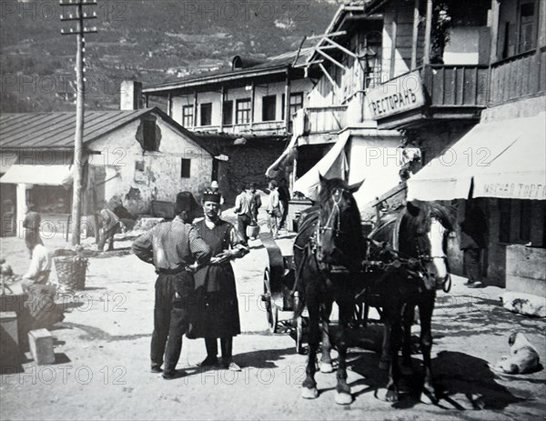 Photograph of Tartar restaurants and markets in Gurzuf in the Republic of Crimea