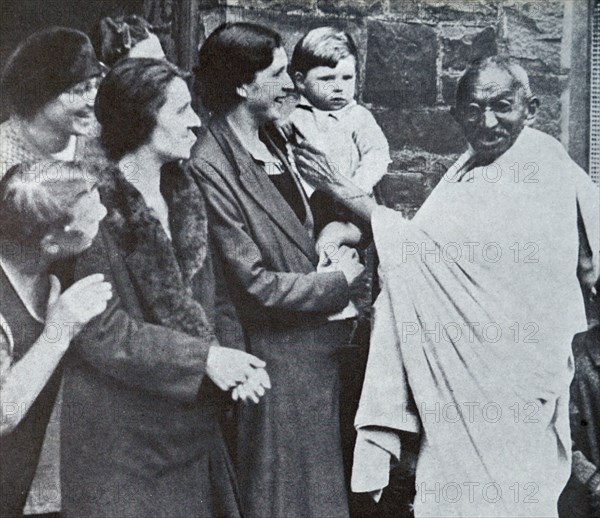 Mahatma Gandhi visits Lancashire's cotton mills in 1931, during his tour of England