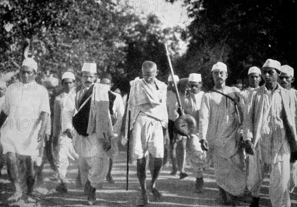 Scenes during Mahatma Gandhi’s famous Salt March