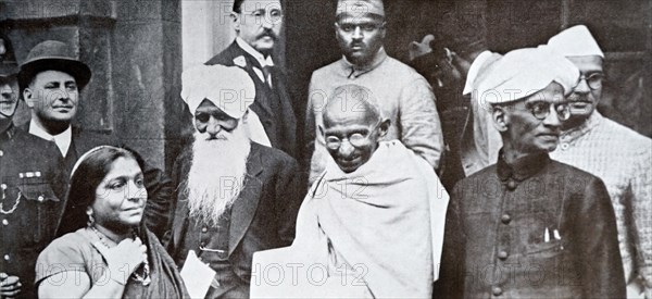 Mahatma Gandhi On His Way To A Session Of The Second Round Table 