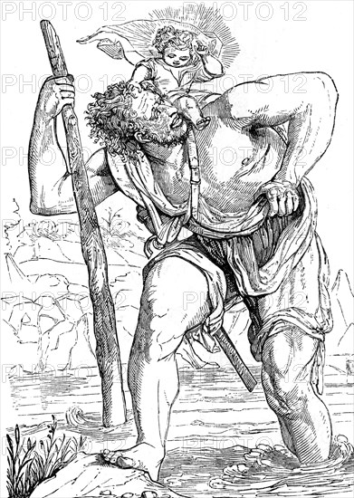 Saint Christopher a Christian martyr killed in the reign of the 3rd-century Roman Emperor Decius