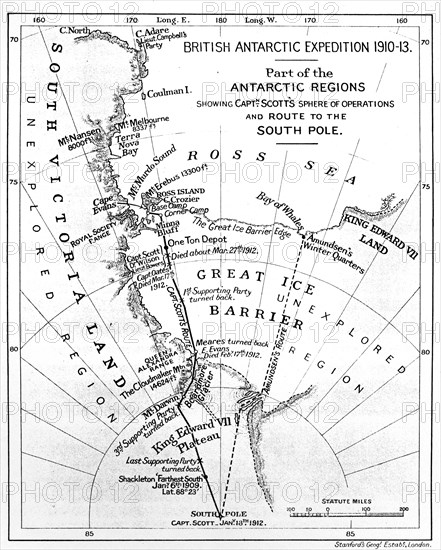 Map illustrating an Expedition of Captain Robert Falcon Scott