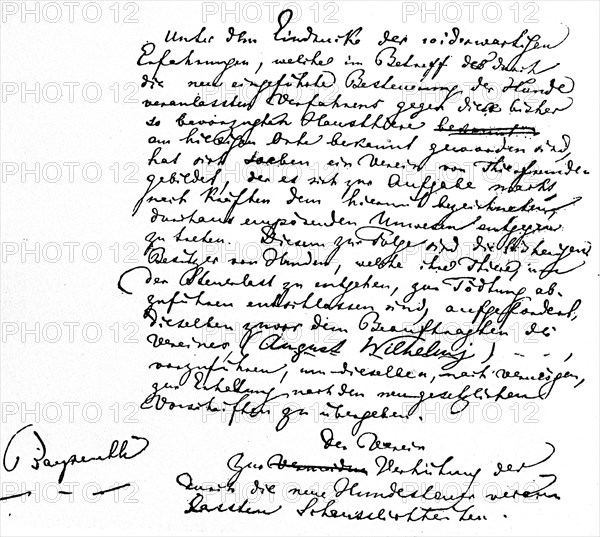 A letter to King Ludwig II of Bavaria