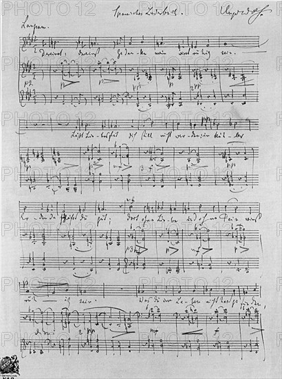 Sheet music by Hugo Wolf