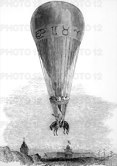 Print of the Royal Vauxhall Nassau Balloon