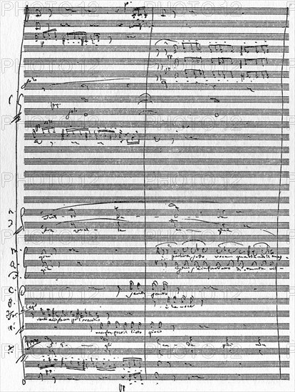 Sheet music from 'Falstaff' by Giuseppe Verdi
