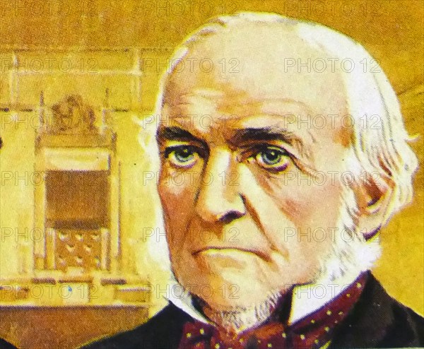 1969 Brooke Bond collectors tea card, depicting: William Gladstone,