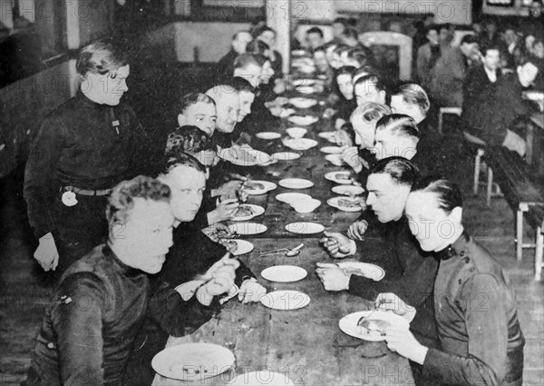 Meeting of Blackshirt, uniformed members of the BUF, London 1936