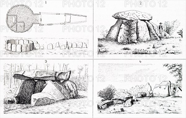 The discovery of the ancient megalithic tombs known as the 'Corte de Guadiana' in Spain