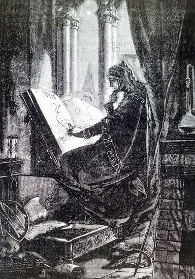 An astrologer working out the influence of Jupiter by Camille Flammarion