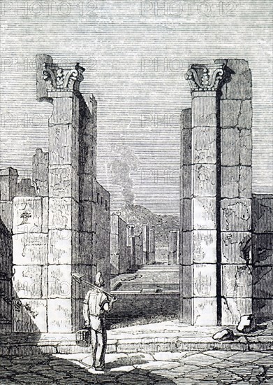 Some excavated ruins in Pompeii