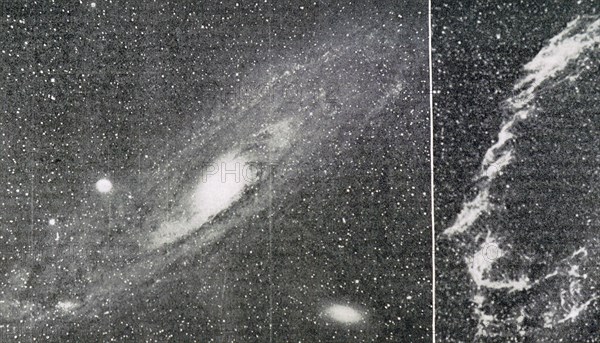 Early 20th century telescope image of a nebula