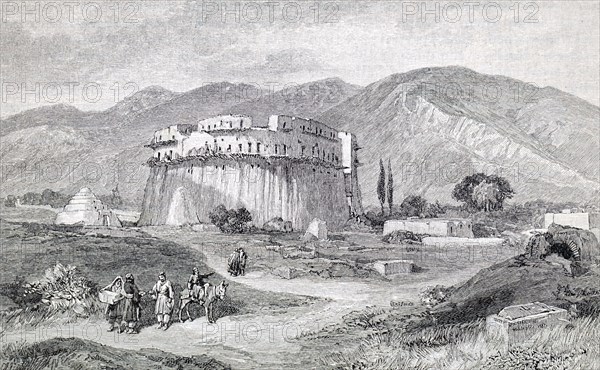 The fortified village of Lasjerd in Northern Persia by William Simpson