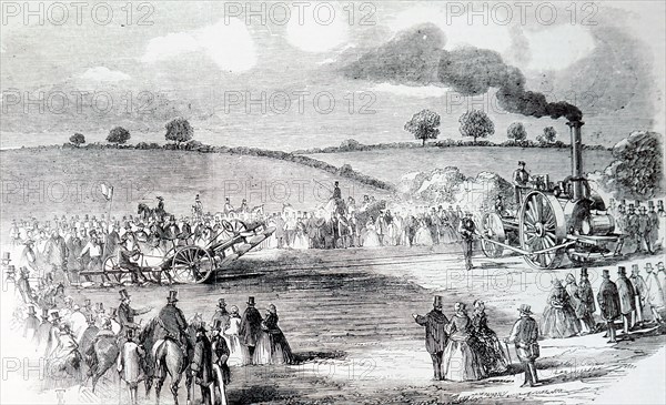 A steam ploughing demonstration at Uppingham