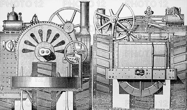 The ploughing and traction engine by J & F