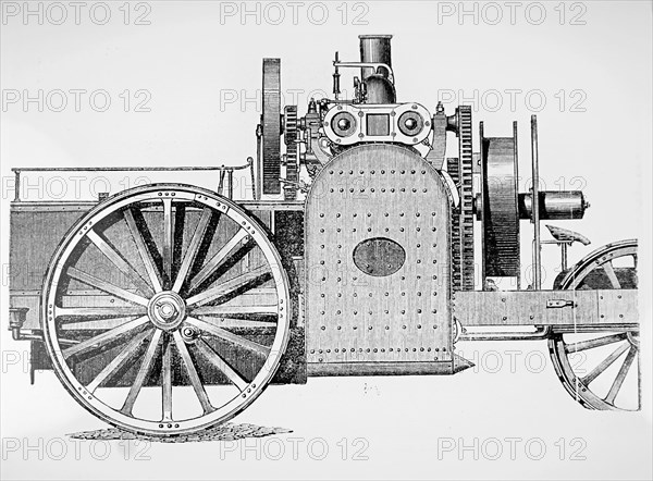 The ploughing and traction engine by J & F