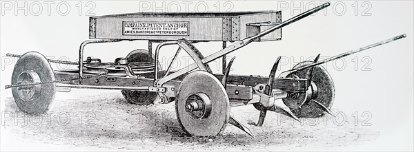 A moveable anchor vehicle for use at one end of a field to act as a pulley block for rope to which a plough is attached in steam ploughing