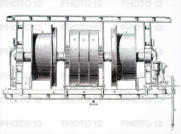 A plan for a windlass for steam ploughing designed in England