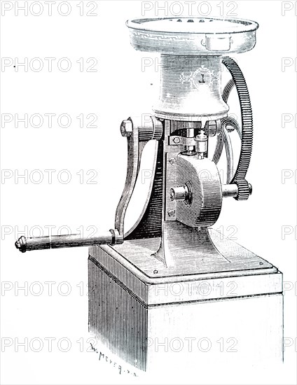A small hand-driven Lactocrite, a machine for testing the butter-fat in milk samples