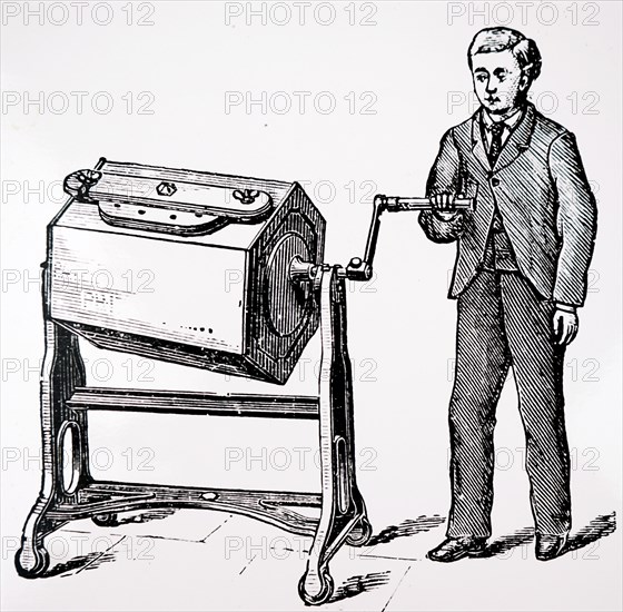 Taylor'S hand-powered eccentric butter churn