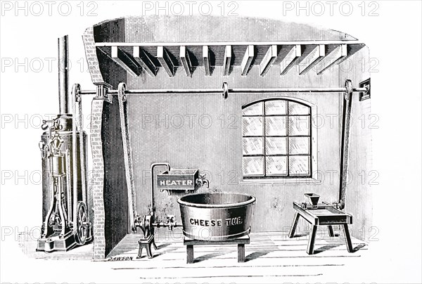 Apparatus for raising milk to95 F in order to make cheddar cheese
