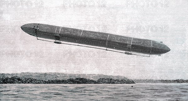 The Zeppelin airship, on Lake Constance, named after the German Count Ferdinand von Zeppelin