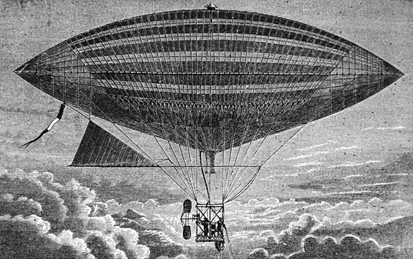 An airship designed by Gaston and Albert Tissandier