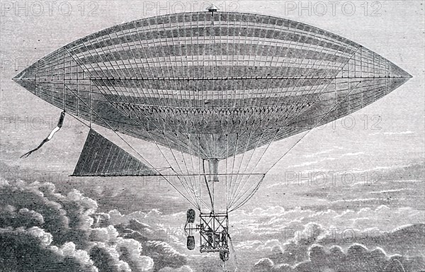 An airship designed by Gaston and Albert Tissandier