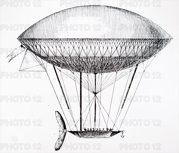 Henri Dupuy de Lôme's hydrogen filled airship