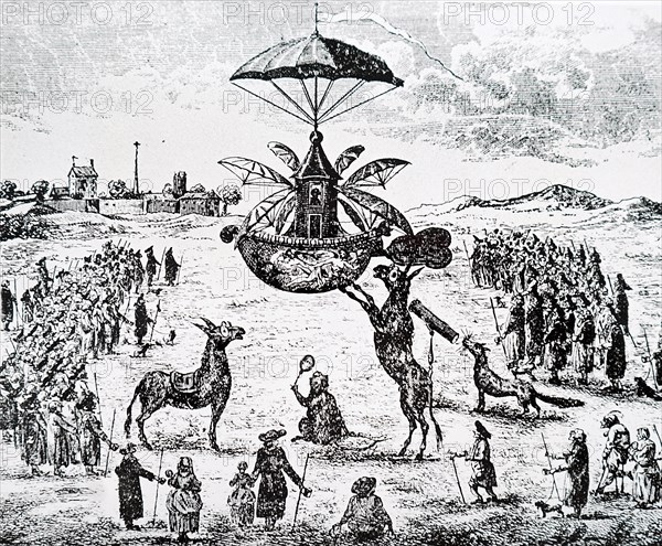 Green'S balloon landing in the sea