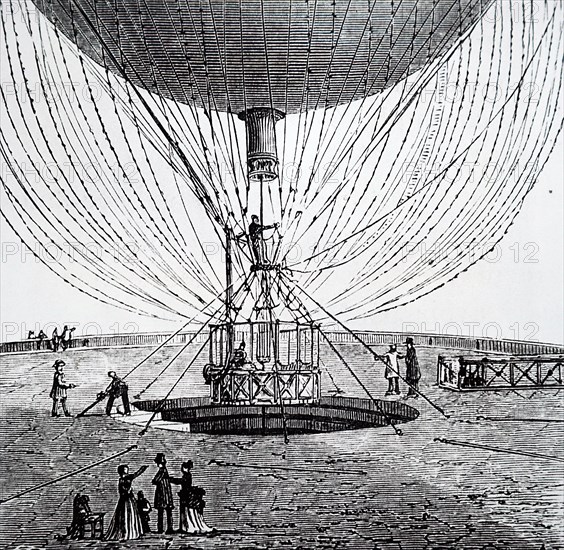 Giffard'S Captive hydrogen balloon 'Captive' in the Cremorne Gardens, London