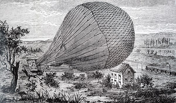 Nadar'S balloon 'Le Geant' which made its debut in Paris