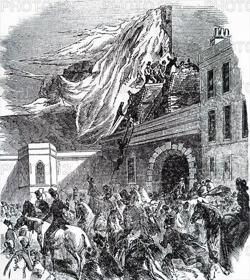 The accidental crashing of Mrs Graham's balloon near Piccadilly