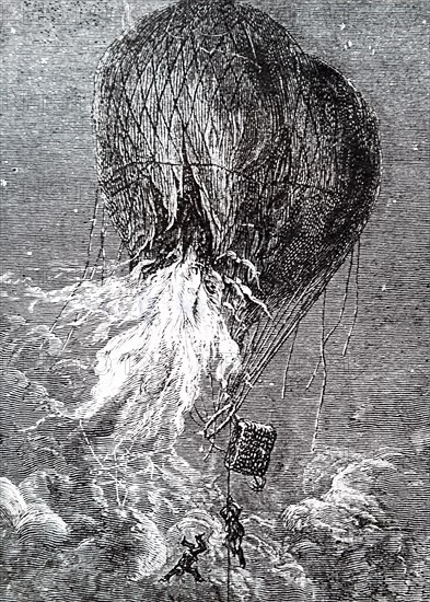 A balloon falling into the sea