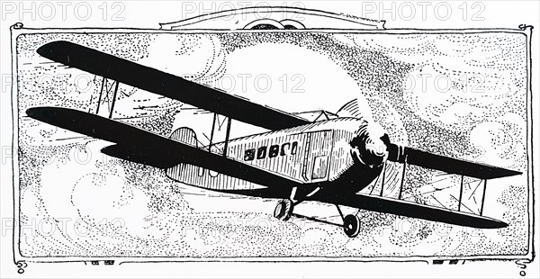 A passenger biplane