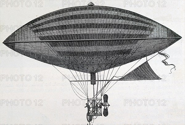 Gaston and Albert Tissandier's air-ship 'Prom Der Stein der Weisen' in Leipzig