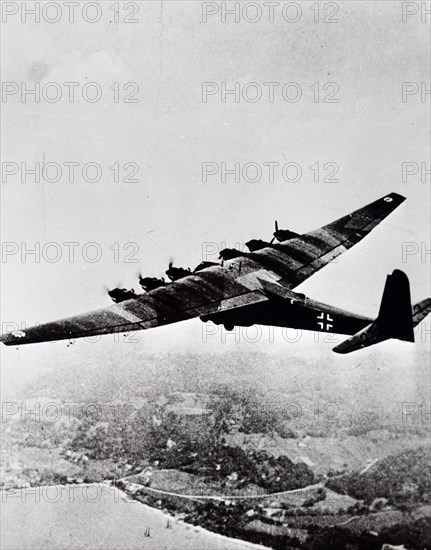 Photograph of a Messerschmitt Me 323, a German military transport aircraft of World War II